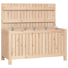 (natural pine, 115 x 49 x 60 cm) vidaXL Garden Storage Box Outdoor Storage Box Tool Shed Patio Solid Wood Pine