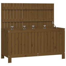 (honey brown pine, 115 x 49 x 60 cm) vidaXL Garden Storage Box Outdoor Storage Box Tool Shed Patio Solid Wood Pine