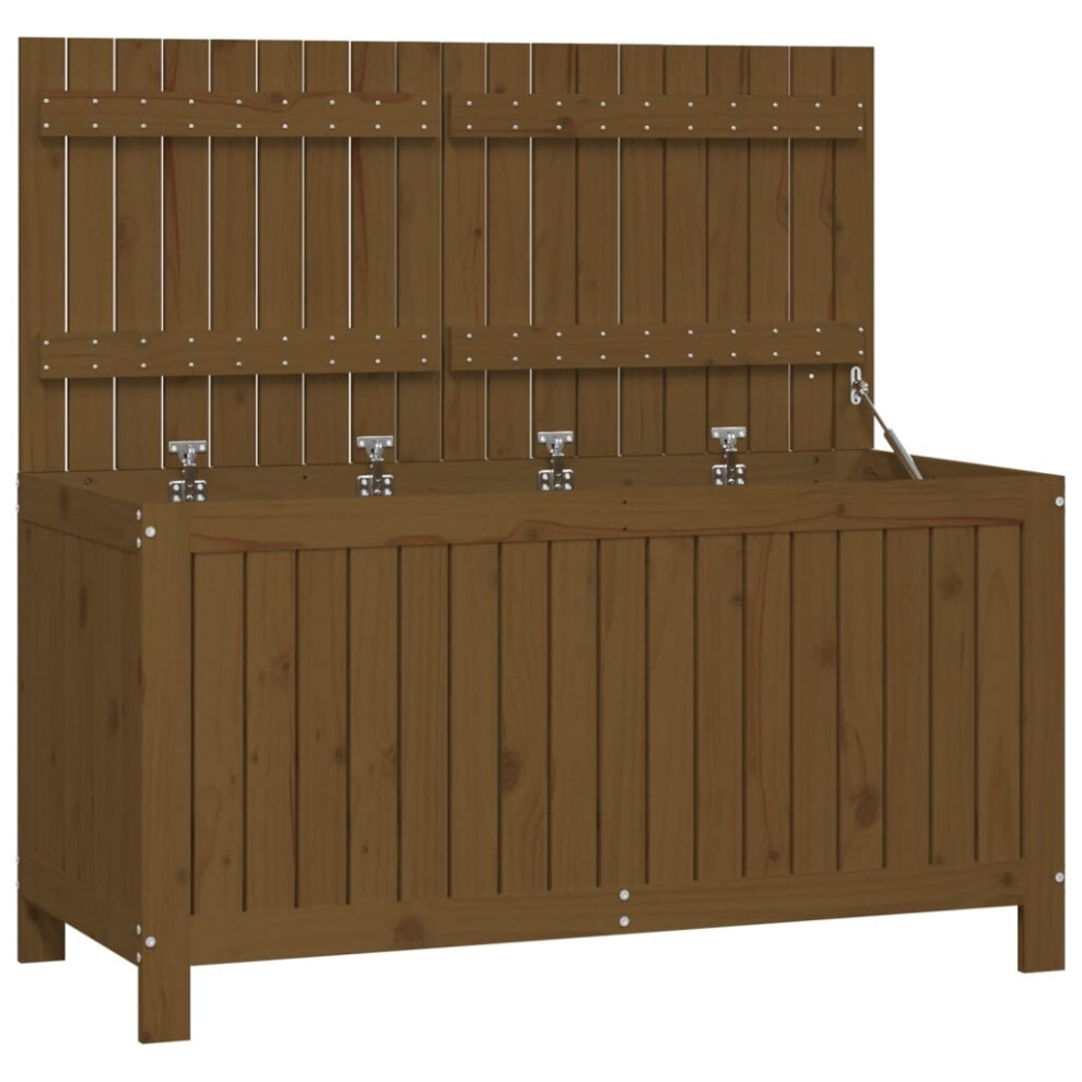 Vidaxl (Honey Brown Pine, 121 X 55 X 64 Cm) Garden Storage Box Outdoor Storage Box Tool Shed Patio Solid Wood Pine