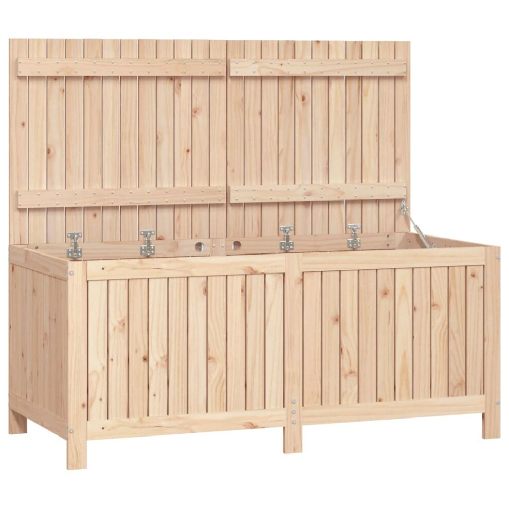 Vidaxl (Natural Pine, 147 X 68 X 64 Cm) Garden Storage Box Outdoor Storage Box Tool Shed Patio Solid Wood Pine