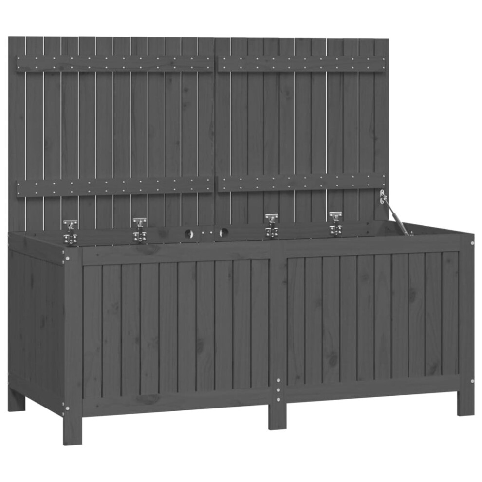 VIDAXL Garden Storage Box - Pine Wood - Grey - 68cm - Image 3