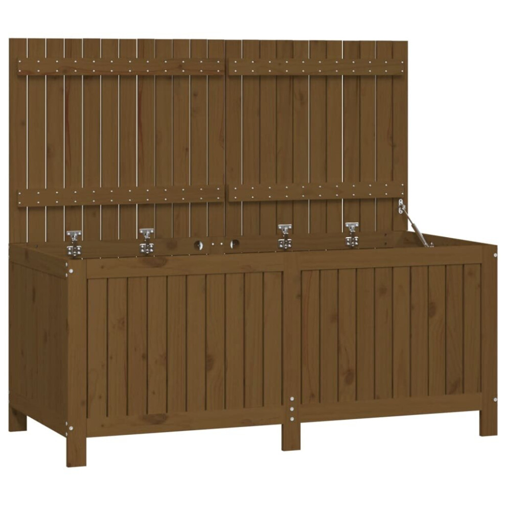 Vidaxl (Honey Brown Pine, 147 X 68 X 64 Cm) Garden Storage Box Outdoor Storage Box Tool Shed Patio Solid Wood Pine
