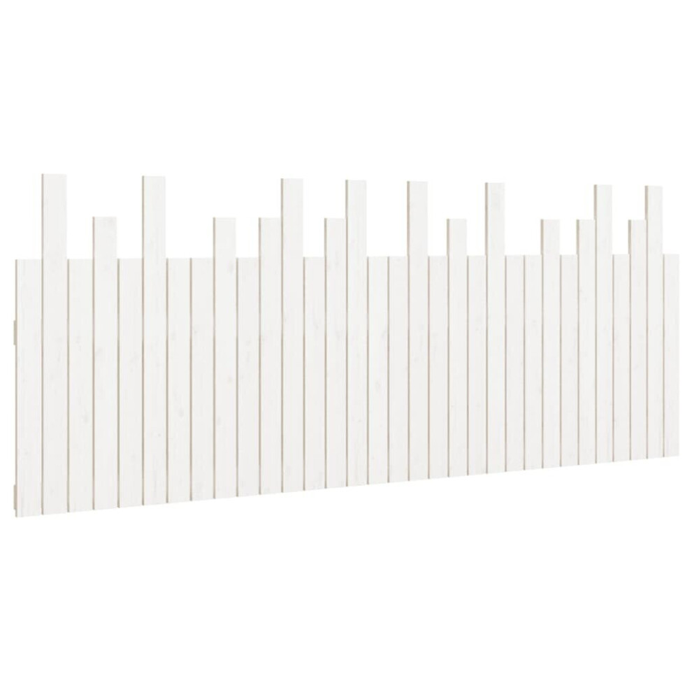 Vidaxl (White, 204 X 3 X 80 Cm) Solid Wood Pine Wall Headboard Bedroom Bed Header Multi Colours/Sizes