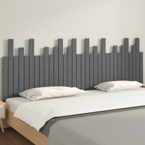 VidaXL (grey, 204 x 3 x 80 cm) vidaXL Solid Wood Pine Wall Headboard Bedroom Bed Header Multi Colours/Sizes 2
