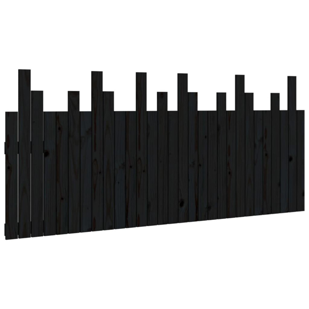 (black, 185 x 3 x 80 cm) vidaXL Solid Wood Pine Wall Headboard Bedroom Bed Header Multi Colours/Sizes