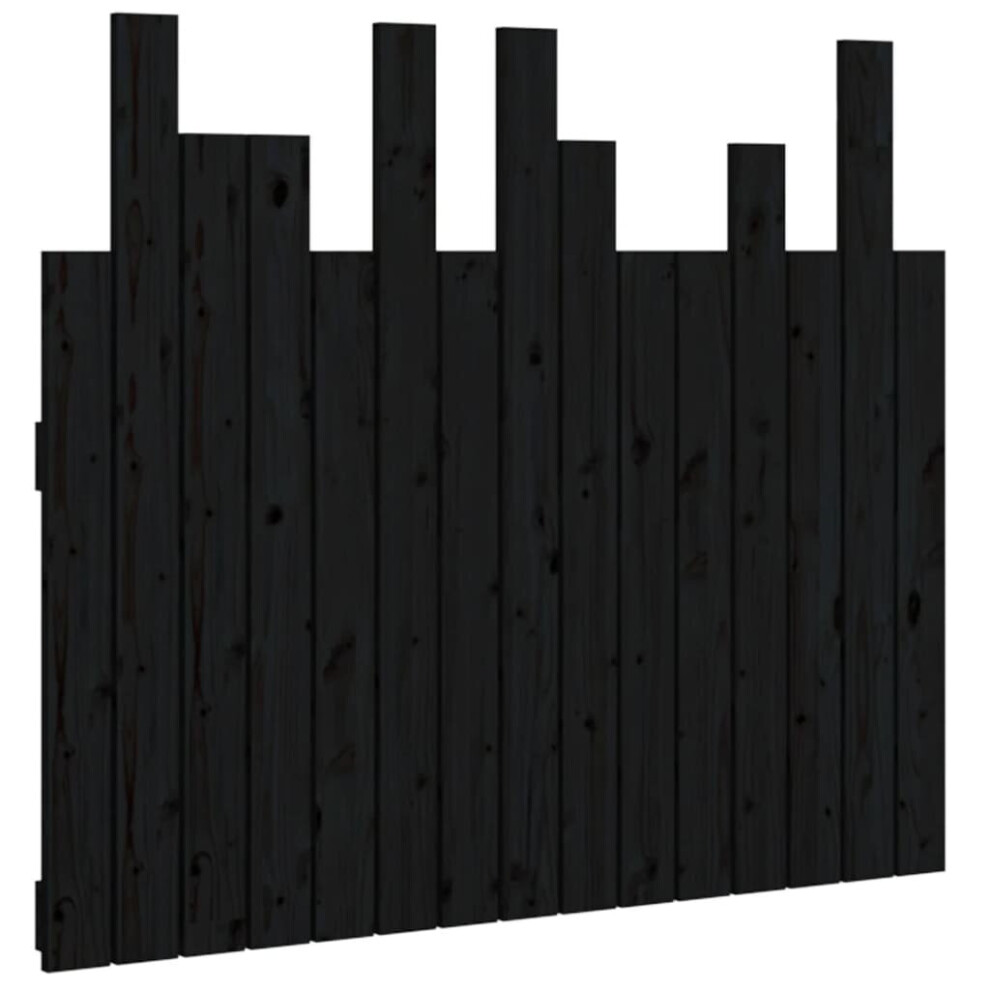 (black, 95.5 x 3 x 80 cm) vidaXL Solid Wood Pine Wall Headboard Bedroom Bed Header Multi Colours/Sizes