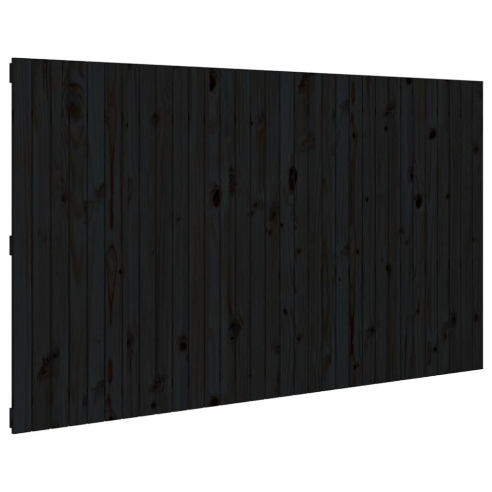 Vidaxl (Black, 204 X 3 X 110 Cm) Solid Wood Pine Wall Headboard Bed Header Multi Colours Multi Sizes