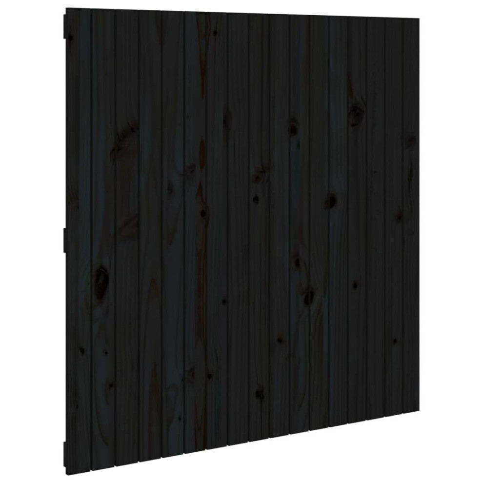 Vidaxl (Black, 108 X 3 X 110 Cm) Solid Wood Pine Wall Headboard Bed Header Multi Colours Multi Sizes