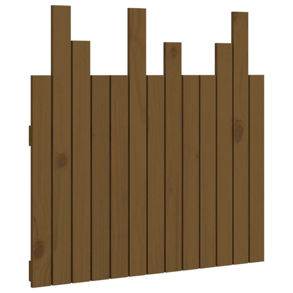 Vidaxl (Honey Brown, 82.5 X 3 X 80 Cm) Solid Wood Pine Wall Headboard Bedroom Bed Header Multi Colours/Sizes