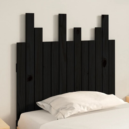 VidaXL (black, 82.5 x 3 x 80 cm) vidaXL Solid Wood Pine Wall Headboard Bedroom Bed Header Multi Colours/Sizes 2