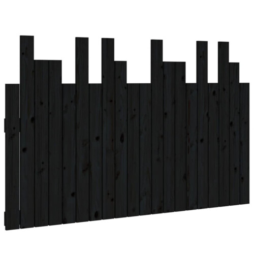 VidaXL (black, 127.5 x 3 x 80 cm) vidaXL Solid Wood Pine Wall Headboard Bedroom Bed Header Multi Colours/Sizes 1