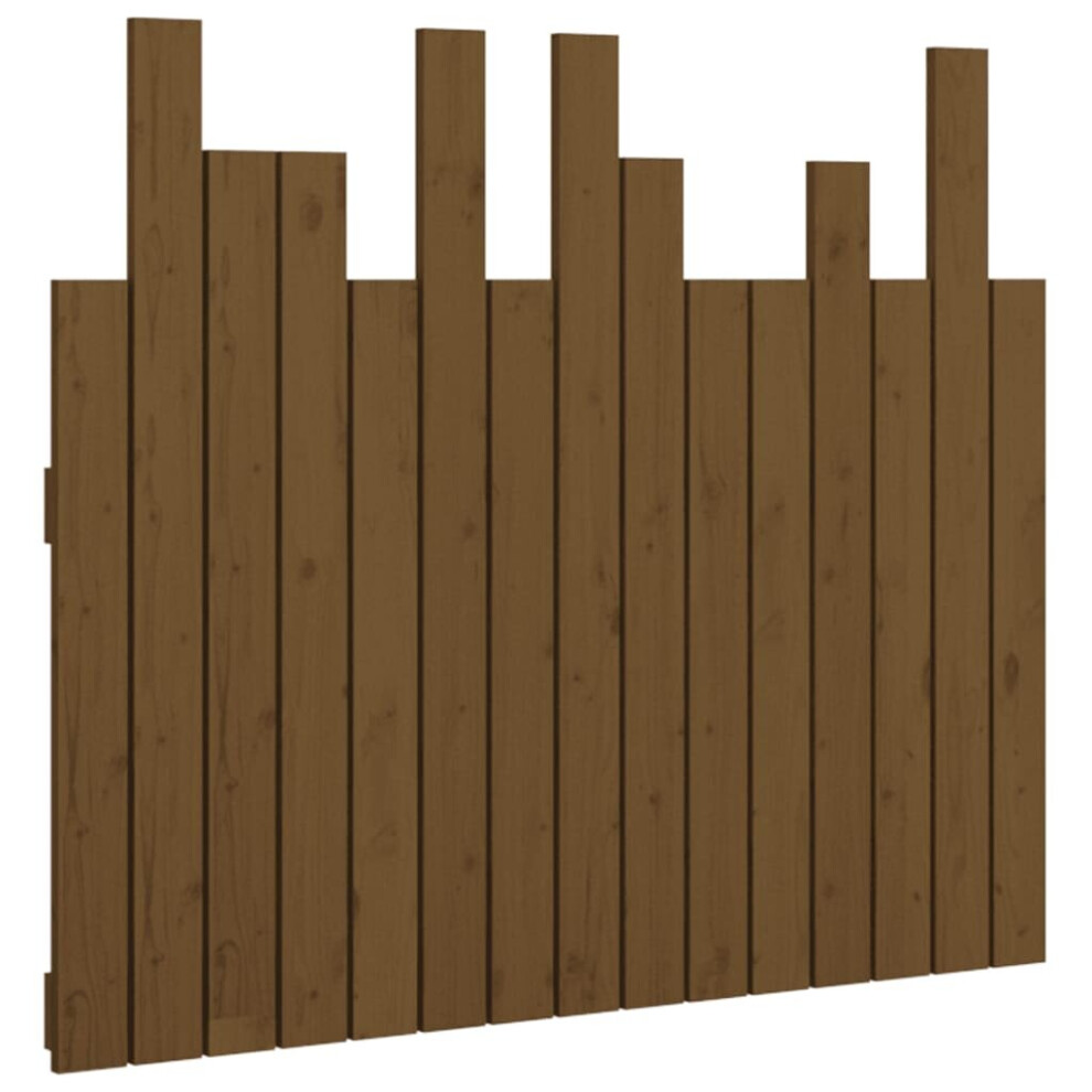 Vidaxl (Honey Brown, 95.5 X 3 X 80 Cm) Solid Wood Pine Wall Headboard Bedroom Bed Header Multi Colours/Sizes