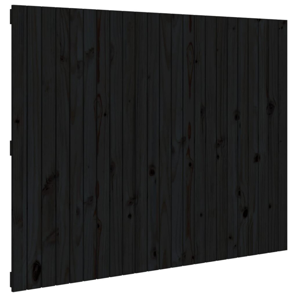 Vidaxl (Black, 146.5 X 3 X 110 Cm) Solid Wood Pine Wall Headboard Bed Header Multi Colours Multi Sizes