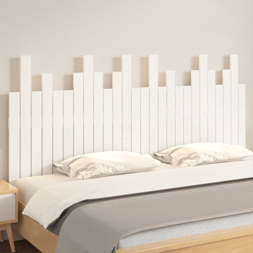 VidaXL (white, 166 x 3 x 80 cm) vidaXL Solid Wood Pine Wall Headboard Bedroom Bed Header Multi Colours/Sizes 2