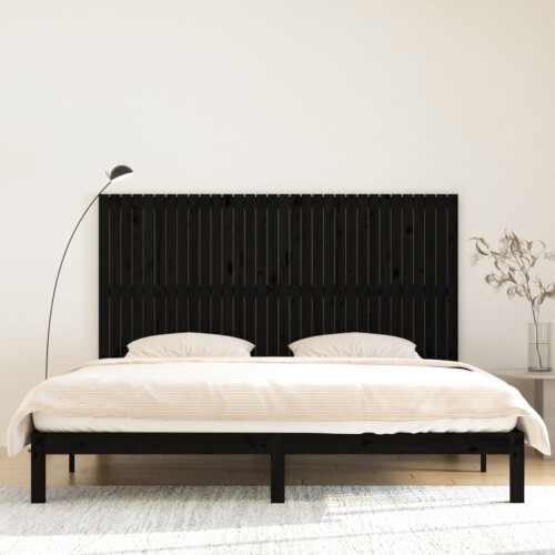 VidaXL (black, 204 x 3 x 110 cm) vidaXL Solid Wood Pine Wall Headboard Bed Header Multi Colours Multi Sizes 2