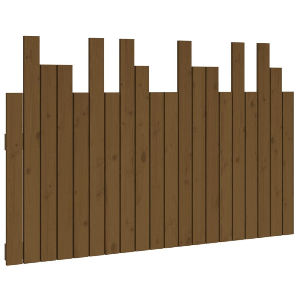 Vidaxl (Honey Brown, 127.5 X 3 X 80 Cm) Solid Wood Pine Wall Headboard Bedroom Bed Header Multi Colours/Sizes