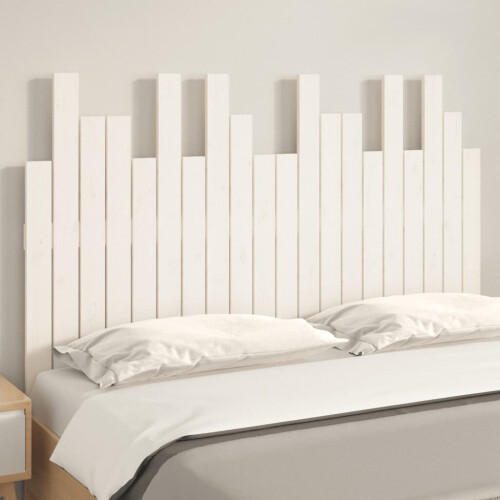 VidaXL (white, 127.5 x 3 x 80 cm) vidaXL Solid Wood Pine Wall Headboard Bedroom Bed Header Multi Colours/Sizes 2