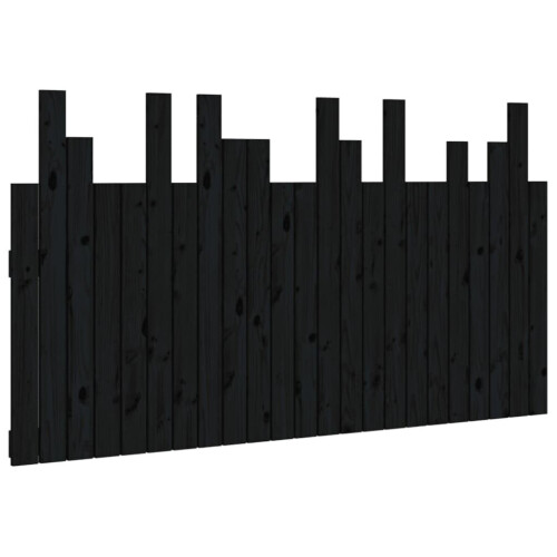 VidaXL (black, 146.5 x 3 x 80 cm) vidaXL Solid Wood Pine Wall Headboard Bedroom Bed Header Multi Colours/Sizes 1