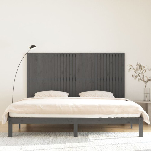 VidaXL (grey, 204 x 3 x 110 cm) vidaXL Solid Wood Pine Wall Headboard Bed Header Multi Colours Multi Sizes 2