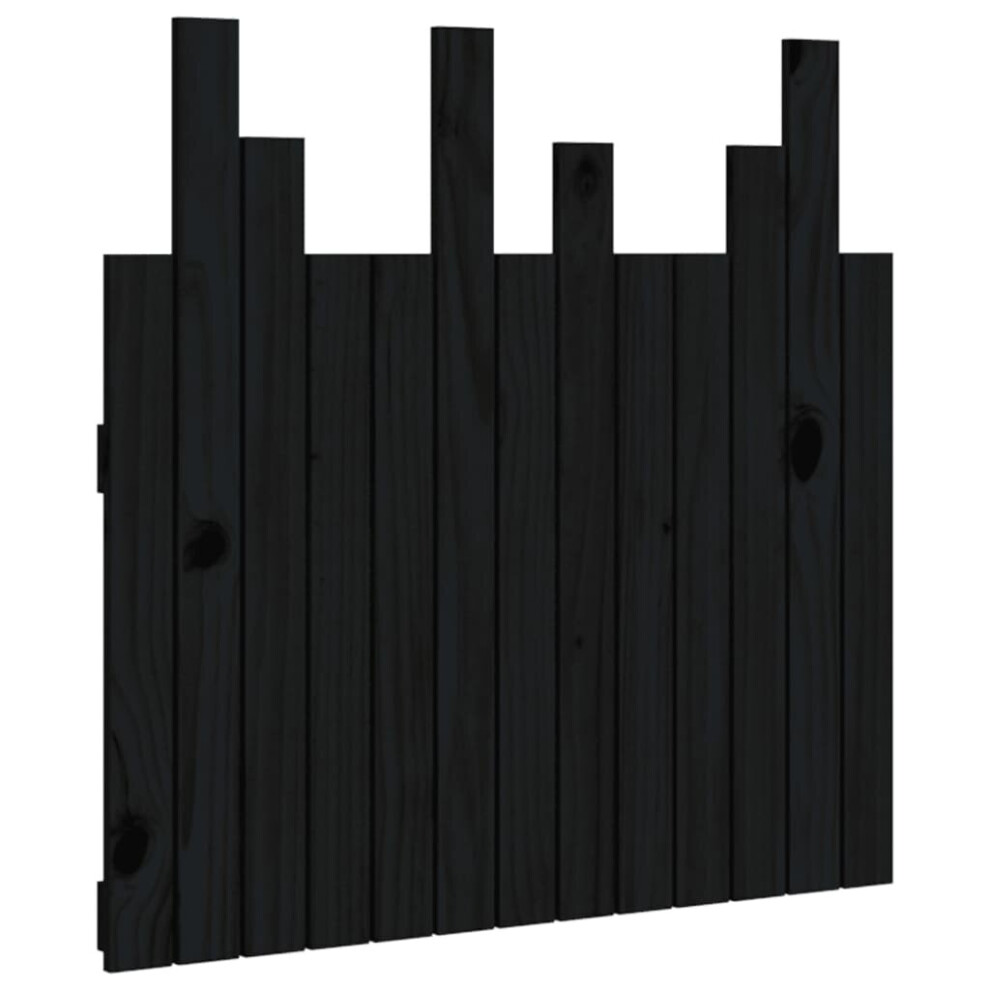 (black, 82.5 x 3 x 80 cm) vidaXL Solid Wood Pine Wall Headboard Bedroom Bed Header Multi Colours/Sizes