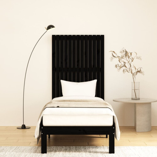 VidaXL (black, 82.5 x 3 x 110 cm) vidaXL Solid Wood Pine Wall Headboard Bed Header Multi Colours Multi Sizes 2