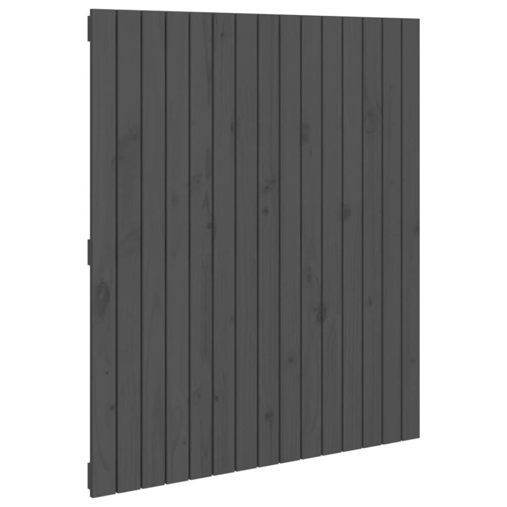 Vidaxl (, 95.5 X 3 X 110 Cm) Solid Wood Pine Wall Headboard Bed Header Multi Colours Multi Sizes Grey