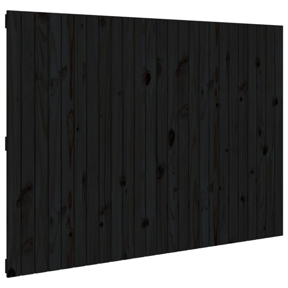 Vidaxl (Black, 159.5 X 3 X 110 Cm) Solid Wood Pine Wall Headboard Bed Header Multi Colours Multi Sizes