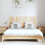 VidaXL (brown, 147 x 3 x 60 cm) vidaXL Solid Wood Pine Wall Headboard Bed Header Multi Colours Multi Sizes 3