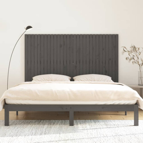 VidaXL (grey, 185 x 3 x 110 cm) vidaXL Solid Wood Pine Wall Headboard Bed Header Multi Colours Multi Sizes 2