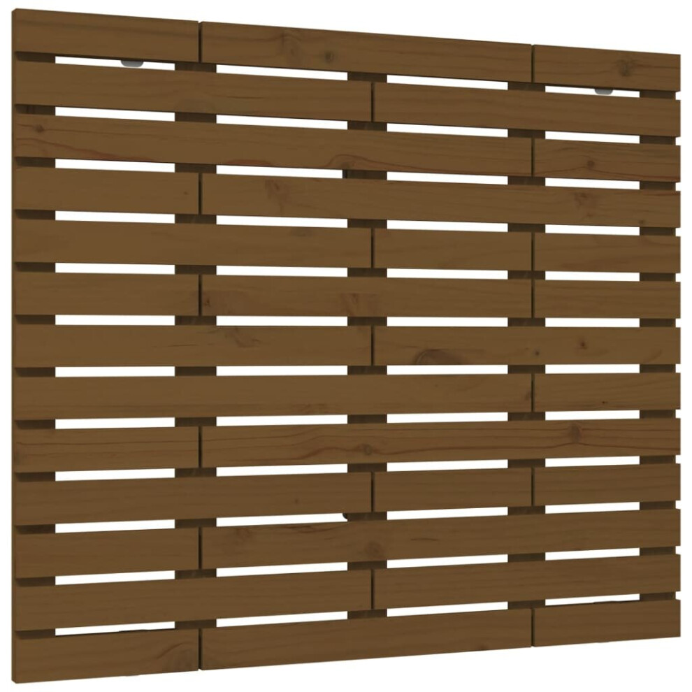 Vidaxl (Honey Brown, 126 X 3 X 91.5 Cm) Wall Headboard Bedroom Bed Header Decor Bed Headboard Solid Wood Pine