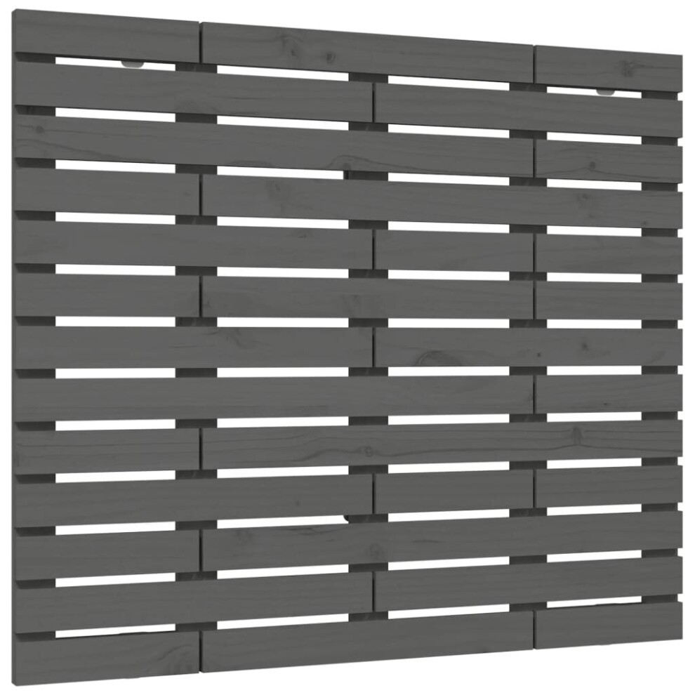 Vidaxl (Grey, 146 X 3 X 91.5 Cm) Wall Headboard Bedroom Bed Header Decor Bed Headboard Solid Wood Pine