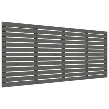 (grey, 166 x 3 x 91.5 cm) vidaXL Wall Headboard Bedroom Bed Header Decor Bed Headboard Solid Wood Pine