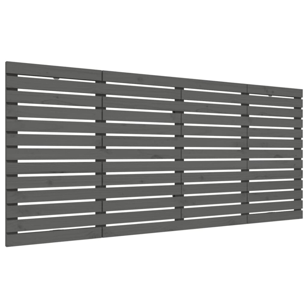 Vidaxl (Grey, 166 X 3 X 91.5 Cm) Wall Headboard Bedroom Bed Header Decor Bed Headboard Solid Wood Pine