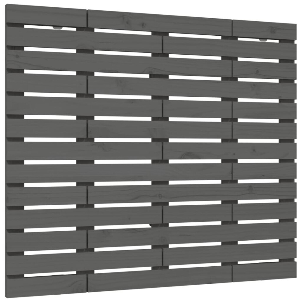 Vidaxl (Grey, 141 X 3 X 91.5 Cm) Wall Headboard Bedroom Bed Header Decor Bed Headboard Solid Wood Pine