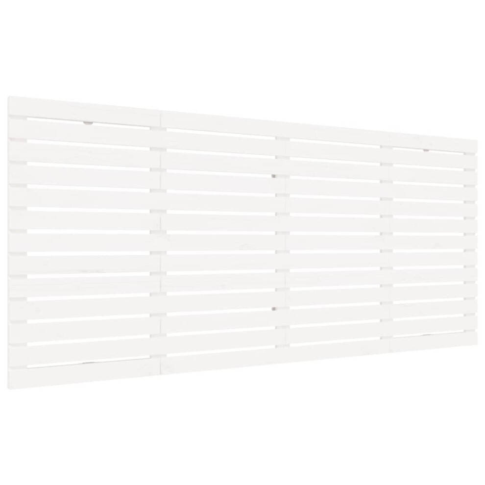 Vidaxl (White, 166 X 3 X 91.5 Cm) Wall Headboard Bedroom Bed Header Decor Bed Headboard Solid Wood Pine