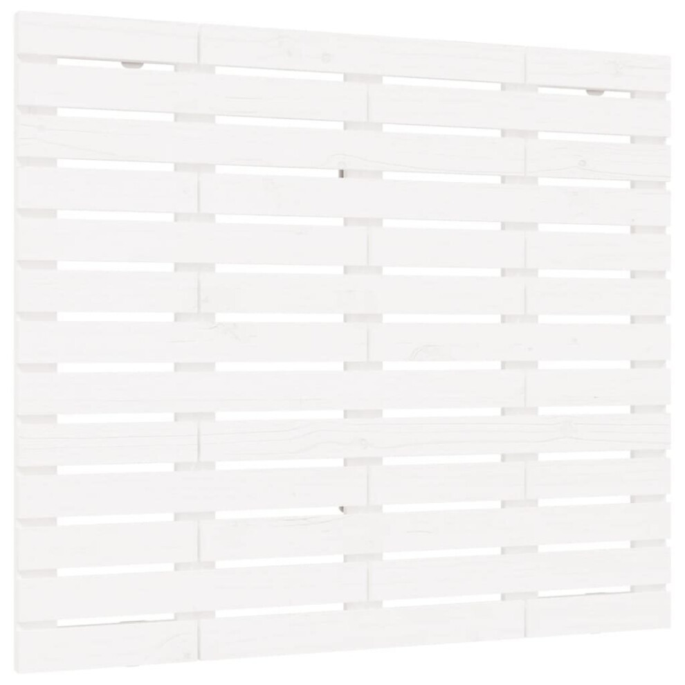 Vidaxl (White, 141 X 3 X 91.5 Cm) Wall Headboard Bedroom Bed Header Decor Bed Headboard Solid Wood Pine