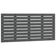(grey, 126 x 3 x 63 cm) vidaXL Wall Headboard Bedroom Bed Header Decor Bed Headboard Solid Wood Pine