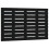 VidaXL (black, 106 x 3 x 63 cm) vidaXL Wall Headboard Bedroom Bed Header Decor Bed Headboard Solid Wood Pine 2