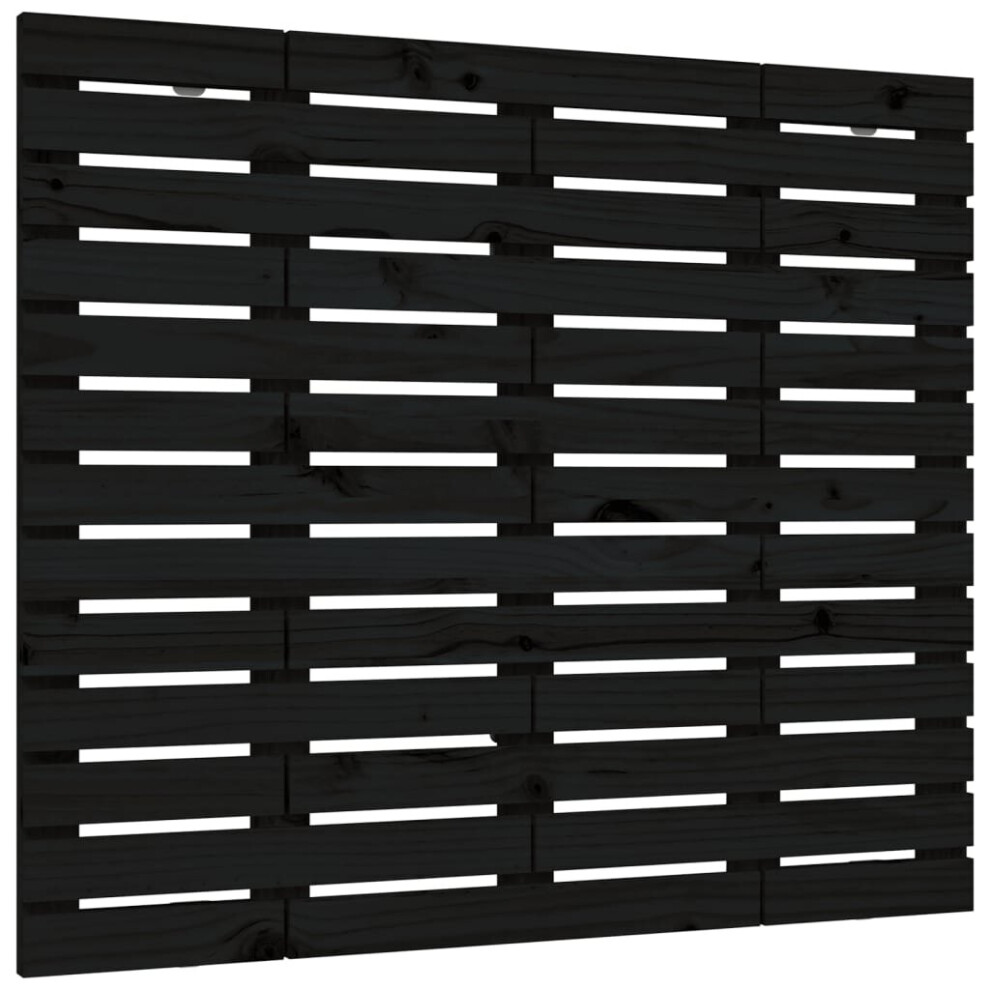 Vidaxl (Black, 141 X 3 X 91.5 Cm) Wall Headboard Bedroom Bed Header Decor Bed Headboard Solid Wood Pine