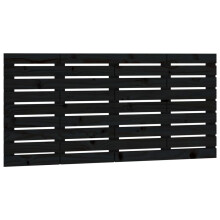 (black, 126 x 3 x 63 cm) vidaXL Wall Headboard Bedroom Bed Header Decor Bed Headboard Solid Wood Pine