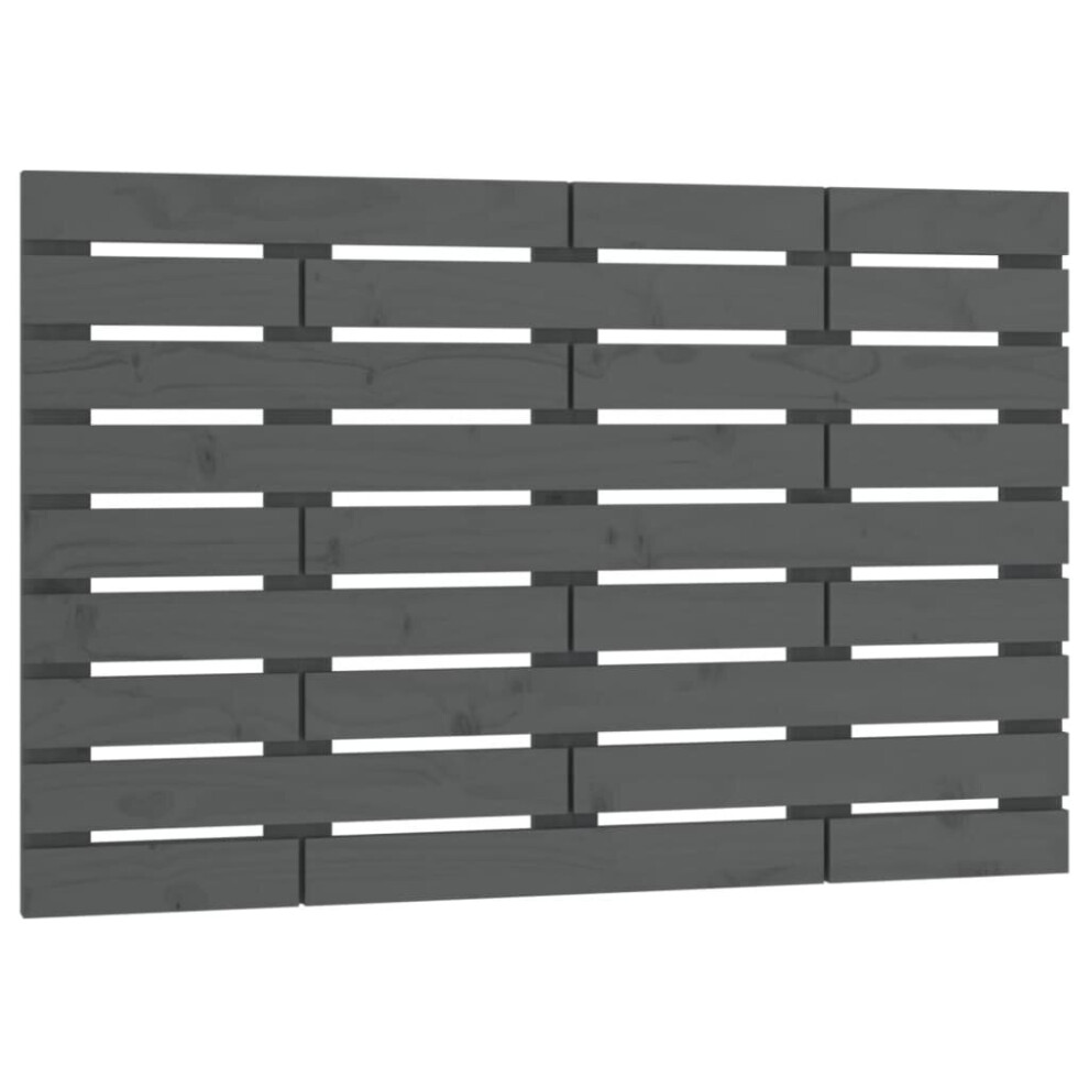 Vidaxl (Grey, 106 X 3 X 63 Cm) Wall Headboard Bedroom Bed Header Decor Bed Headboard Solid Wood Pine