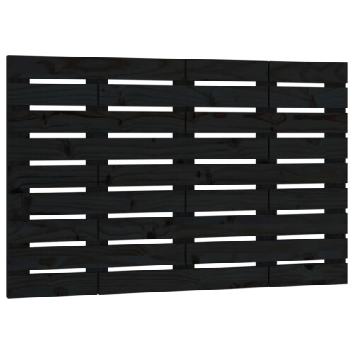 VidaXL (black, 106 x 3 x 63 cm) vidaXL Wall Headboard Bedroom Bed Header Decor Bed Headboard Solid Wood Pine