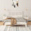 VidaXL (white, 126 x 3 x 63 cm) vidaXL Wall Headboard Bedroom Bed Header Decor Bed Headboard Solid Wood Pine 3
