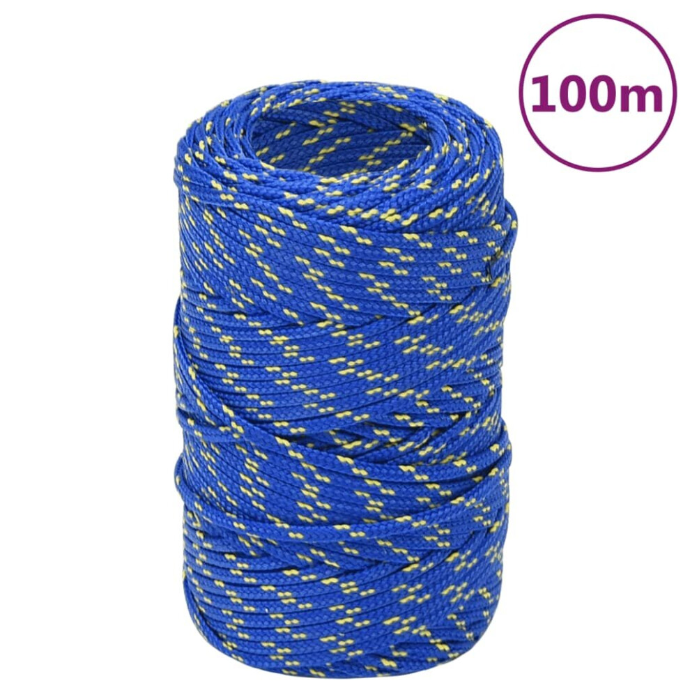 (blue, 2 mm/ 100 m) Marine Rope Dock Coil Boat Line Polypropylene Rope Multi Sizes Multi Colours