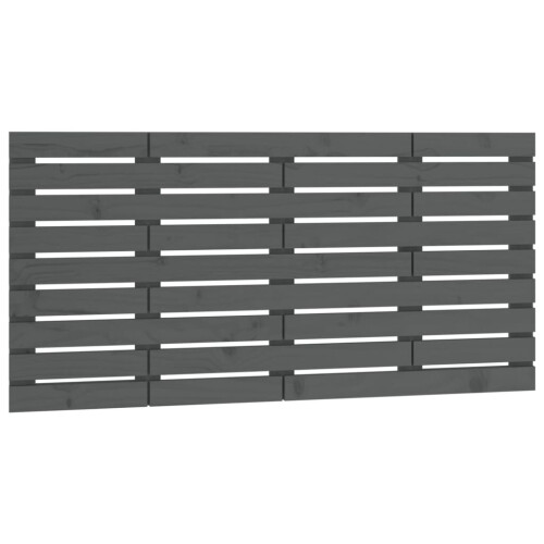 VidaXL (grey, 156 x 3 x 63 cm) vidaXL Wall Headboard Bedroom Bed Header Decor Bed Headboard Solid Wood Pine 1