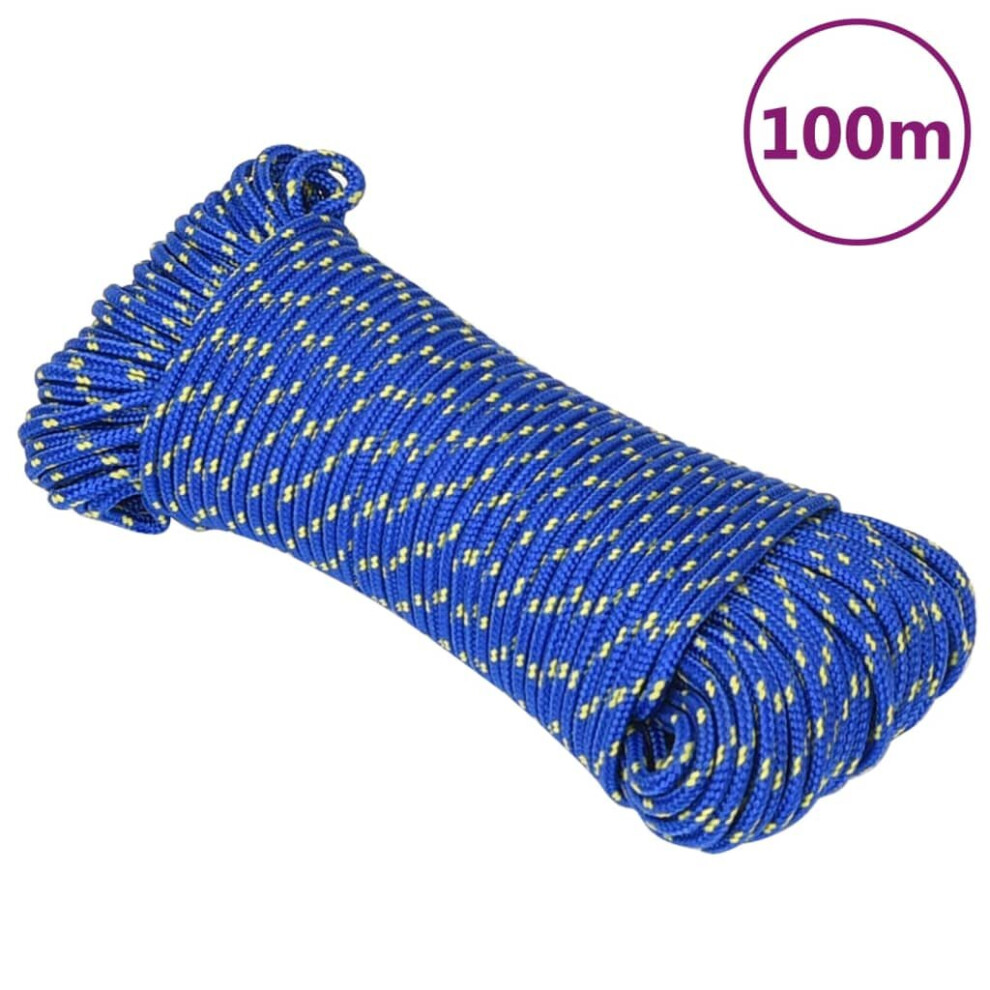 (blue, 3 mm/ 100 m) Marine Rope Dock Coil Boat Line Polypropylene Rope Multi Sizes Multi Colours