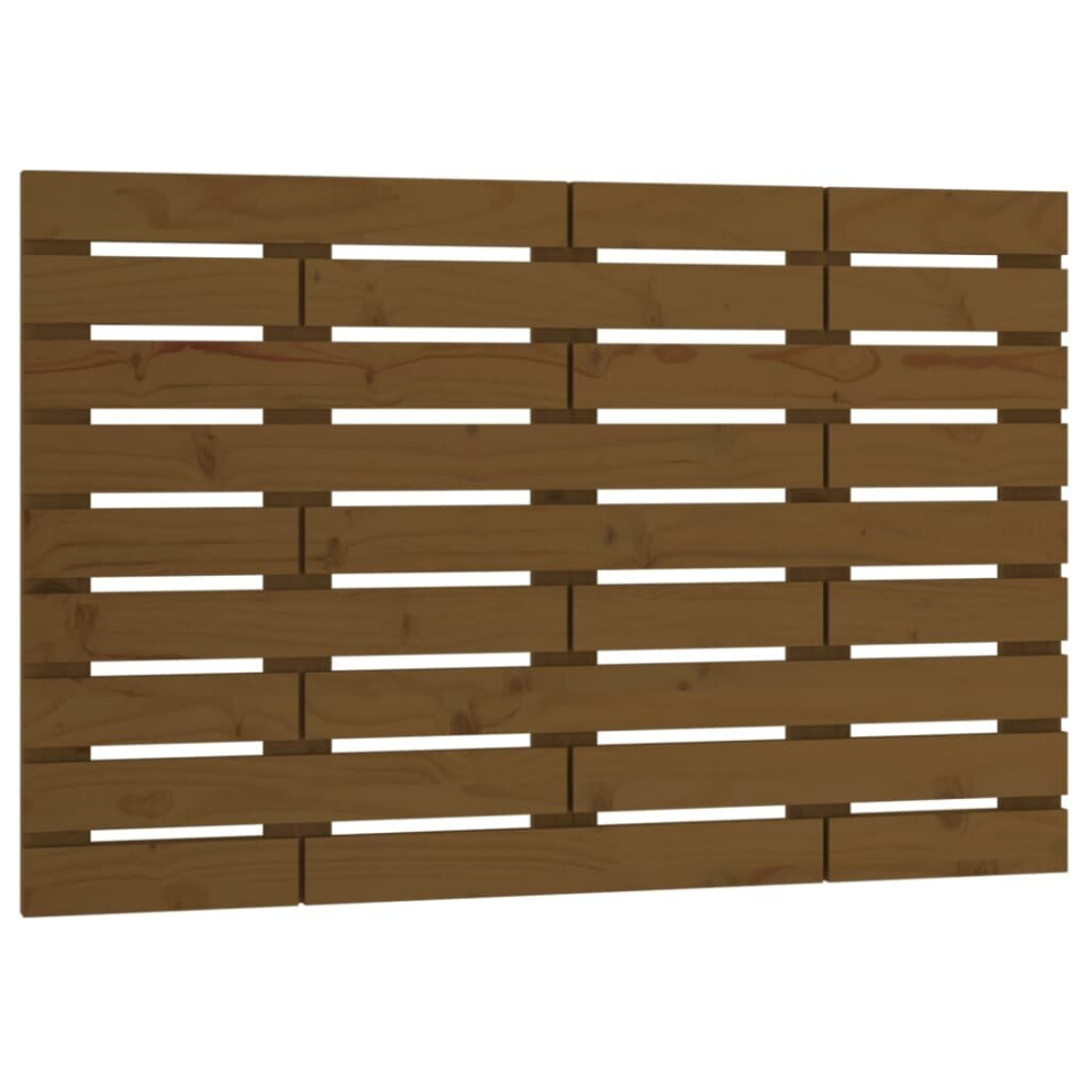 Vidaxl (Honey Brown, 81 X 3 X 63 Cm) Wall Headboard Bedroom Bed Header Decor Bed Headboard Solid Wood Pine