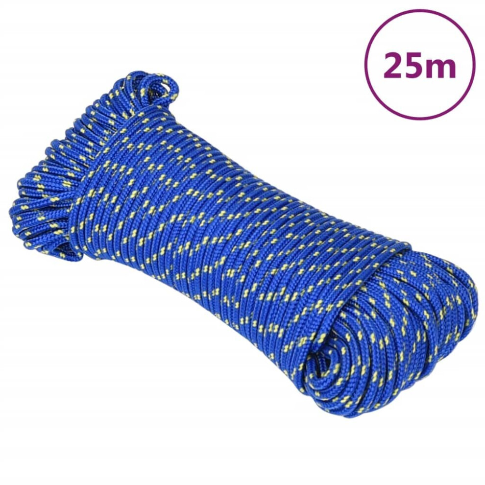 (blue, 4 mm/ 25 m) Marine Rope Dock Coil Boat Line Polypropylene Rope Multi Sizes Multi Colours