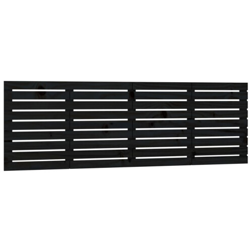 VidaXL (black, 166 x 3 x 63 cm) vidaXL Wall Headboard Bedroom Bed Header Decor Bed Headboard Solid Wood Pine