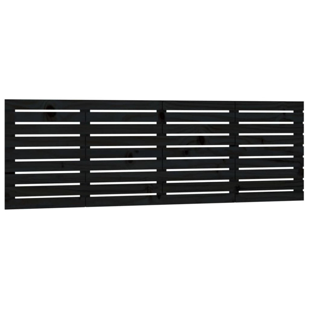 Vidaxl (Black, 166 X 3 X 63 Cm) Wall Headboard Bedroom Bed Header Decor Bed Headboard Solid Wood Pine